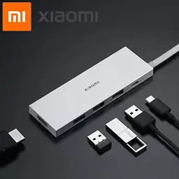 Мультипортовий адаптер Xiaomitype-c 5 in 1 Docking Station BHR6812CN White - мініатюра 3