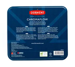 Набір кольорових олівців Chromaflow 72 шт. мет. коробка Derwent (5028252627535) - мініатюра 7