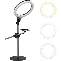Мобільне кріплення для телефону ULANZI з 10-дюймовим кільцевим світлом для селфі, настільна підставка