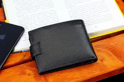 Чорне шкіряне портмоне з відділом для документів Marco Coverna MCBK10-805 10 см - мініатюра 10