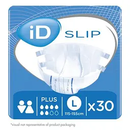 Підгузки для дорослих iD SLIP Plus Large 60 шт. (2 уп. х 30 шт.) - мініатюра 2
