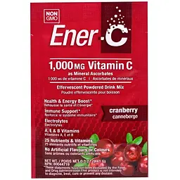 Витаминный напиток Ener-C Vitamin C для повышения иммунитета со вкусом клюквы 30 пакетиков