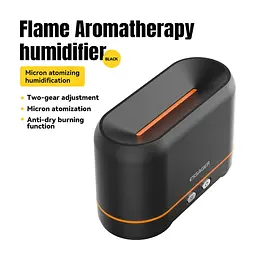 Зволожувач повітря ESSAGER Flame Aromatherapy Humidifier чорний - мініатюра 2
