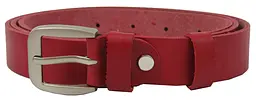Жіночий ремінь шкіряний Skipper Україна червоний 2,5 см 1353-25