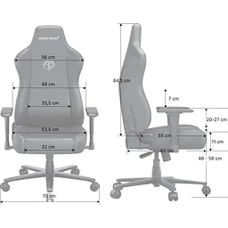 Геймерське крісло Anda Seat Novis XL Fabric Black (AD23-XL-01-B-F) [148710] - мініатюра 7