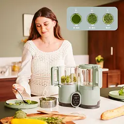 Блендер-пароварка Babymoov Nutribaby Glass селадон зелений (A001138) - мініатюра 11