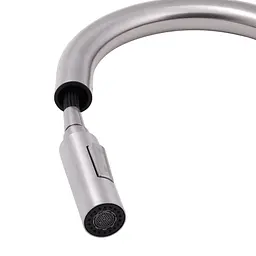 Змішувач для кухні Qtap Lenicka з висувним виливом QTLEN9138103UN Brushed Nickel PVD, Никель - мініатюра 5