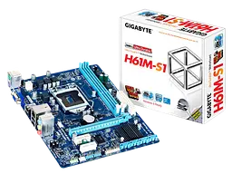 Материнська плата Gigabyte GA-H61M-S1 LGA 1155 (GA-H61M-S1) Б/В
