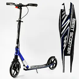 Самокат Best Scooter складаний Від 3 до 16 років Чорно-синій 000231302 - мініатюра 2