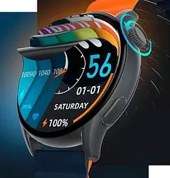 Смарт-годинник Kieslect Smart Calling Watch Kr Pro Black - мініатюра 2