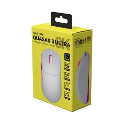 Мышка HATOR Quasar 3 ULTRA 8K Wireless (HTM771) White - миниатюра 6