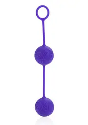Вагінальні кульки силіконові Posh Silicone O Balls фіолетові California Exotic - мініатюра 2