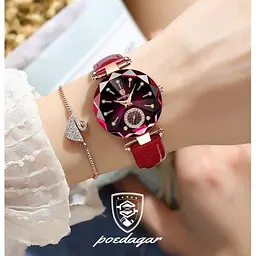 Жіночий наручний класичний годинник Poedagar Bordo - мініатюра 6