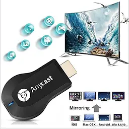 Бездротовий медіаплеєр-стрімер HDMI Wi-Fi Anycast M-9 Plus — ресивер для підключення пристрою до проекторів і телевізорів - мініатюра 3