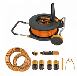 Котушка на колесах зі шлангом Fiskars M 1/2" (13мм) L-20м з набором аксесуарів (1071639) - мініатюра 6