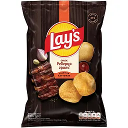 Чипси Lays зі смаком реберця гриль 120 г (948606)