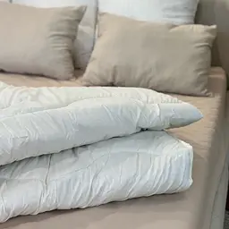 Ковдра євро вовняна Viluta Comfort 21423 200x220 см бежева - мініатюра 2
