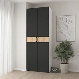 Шафа для одягу з однією штангою С-8.4 Білий/Чорний Idea