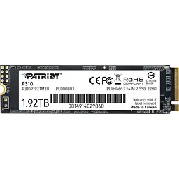 SSD накопичувач Patriot P310 1.92TB (P310P192TM28) [151758]
