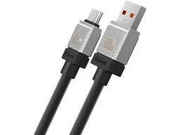 Кабель USB Type-C BASEUS CoolPlay Series USB Type-C to Type-A 1m Black 100W (CAKW000601) - мініатюра 2