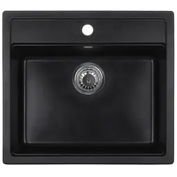 Кухонна мийка Zerix ZS-5751S-03 black ZX4596, Чорний матовий