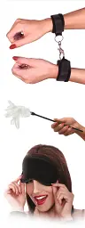Набір BDSM Pipedream Fetish Fantasy Series Sensual Seduction Kit, 3 предмети (чорний) - мініатюра 4