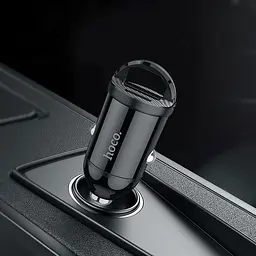 Автомобільний зарядний пристрій 1USB + Type-C Hoco NZ2 Link PD30W+QC3.0 Black + Cable Type-C to Type-C 1m - мініатюра 7