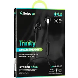 Бездротова гарнітура Bluetooth навушники Gelius Pro Trinity GP-BE-015 Black - мініатюра 7