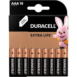 Лужні батарейки мізинчикові Duracell 1.5 V AAA LR03/MN2400, 18 шт. (737056) - мініатюра 2