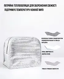 Термосумка для їжі з теплоізоляцією 23×14×19 см — ланч-бокс, сумка для обіду, зберігає тепло та холод KT8003304 - мініатюра 2