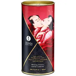 Зігрівальна масажна олія Shunga Aphrodisiac Warming Oil вишня, 100 мл - мініатюра 4