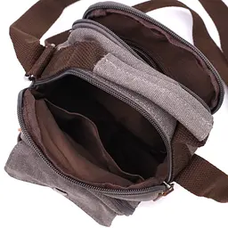 Невелика чоловіча сумка із щільного текстилю Vintage 14,5х19х10,5 см sum0028941 - мініатюра 8