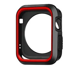 Силіконовий захисний корпус Primo для Apple Watch 38 мм Black/Red - мініатюра 3