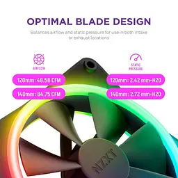 Вентилятор NZXT NZXT, F140RGB Duo - 140mm Dual-sided RGB Fan - Twin Pack (Black) (RF-D14DF-B1) - мініатюра 7