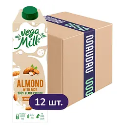 Упаковка миндального напитка Vega Milk с рисом 11.4 л (950 мл х 12 шт.)