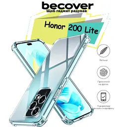 Чохол до мобільного телефона BeCover Anti-Shock Honor 200 Lite Clear (713147) - мініатюра 7
