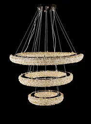 Підвісна світлодіодна кришталева люстра Splendid Ray L6356/800+600+400/3 LED, золото, 164 Вт, від 20-30 м² - мініатюра 3