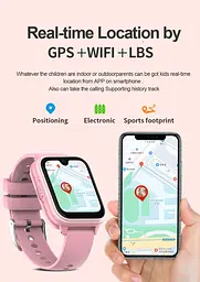 Смарт-годинник-телефон дитячі Wonlex KT33 з камерою WI-FI GPS SIM-карта силіконовий ремінець Pink (17775) - мініатюра 9