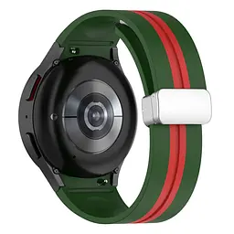 Браслет Cls-line для Samsung Galaxy Watch 5 - зелено-червоний ширина кріплення 20мм силікон Watchbands (W19-6WB12317561) - мініатюра 2