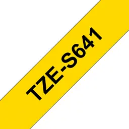 Стрічка для принтера етикеток UKRMARK B-S-T641P-BK/YE, сумісна з TZES641, 18мм х 8м. black on yellow (900608) - мініатюра 2