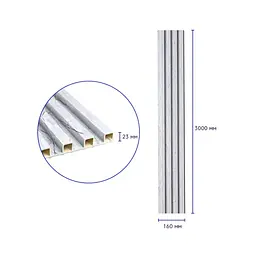 Рейка декоративна Wall Sticker WPC стінова 3000х160х23 мм Мармур SW-00001862 - мініатюра 3