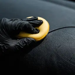 Губка-аплікатор K2 Gold Aplikator для восків та поліролів жовта ⌀ 10 см (L710) - мініатюра 3