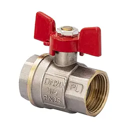 Кран кульовий Ferro Pl 3/4" ГГМ art. 602 (латунна куля) FE0557
