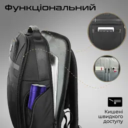 Рюкзак для ноутбука Promate Paramount BP 15.6" Black - мініатюра 2