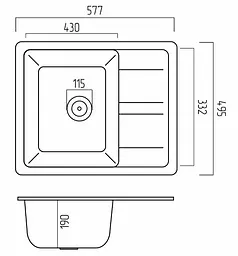 Кухонна мийка Platinum 5851 ARIA (SP000033268) - мініатюра 5