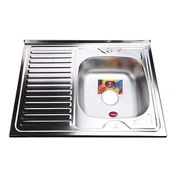 Мийка кухонна Mira MR 8060 R E Right прямокутна 800х600х180 мм Satin 30412