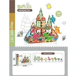 Конструктор магнітний CH1214 36 деталей