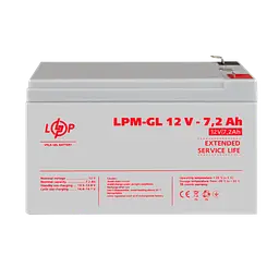 Акумулятор гелевий LPM-GL 12V - 7.2 Ah - мініатюра 2