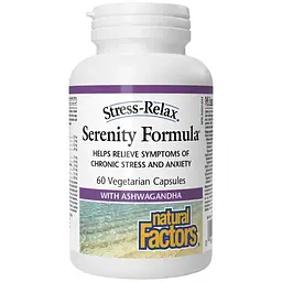 Комплекс для заспокоєння Natural Factors Serenity Formula Stress-Relax 60 веганських капсул