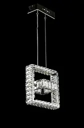 Геометрична хромована світлодіодна люстра Splendid Ray LD8892/230/2 LED (CH), 23 см з двома кришталевими рамками - мініатюра 2